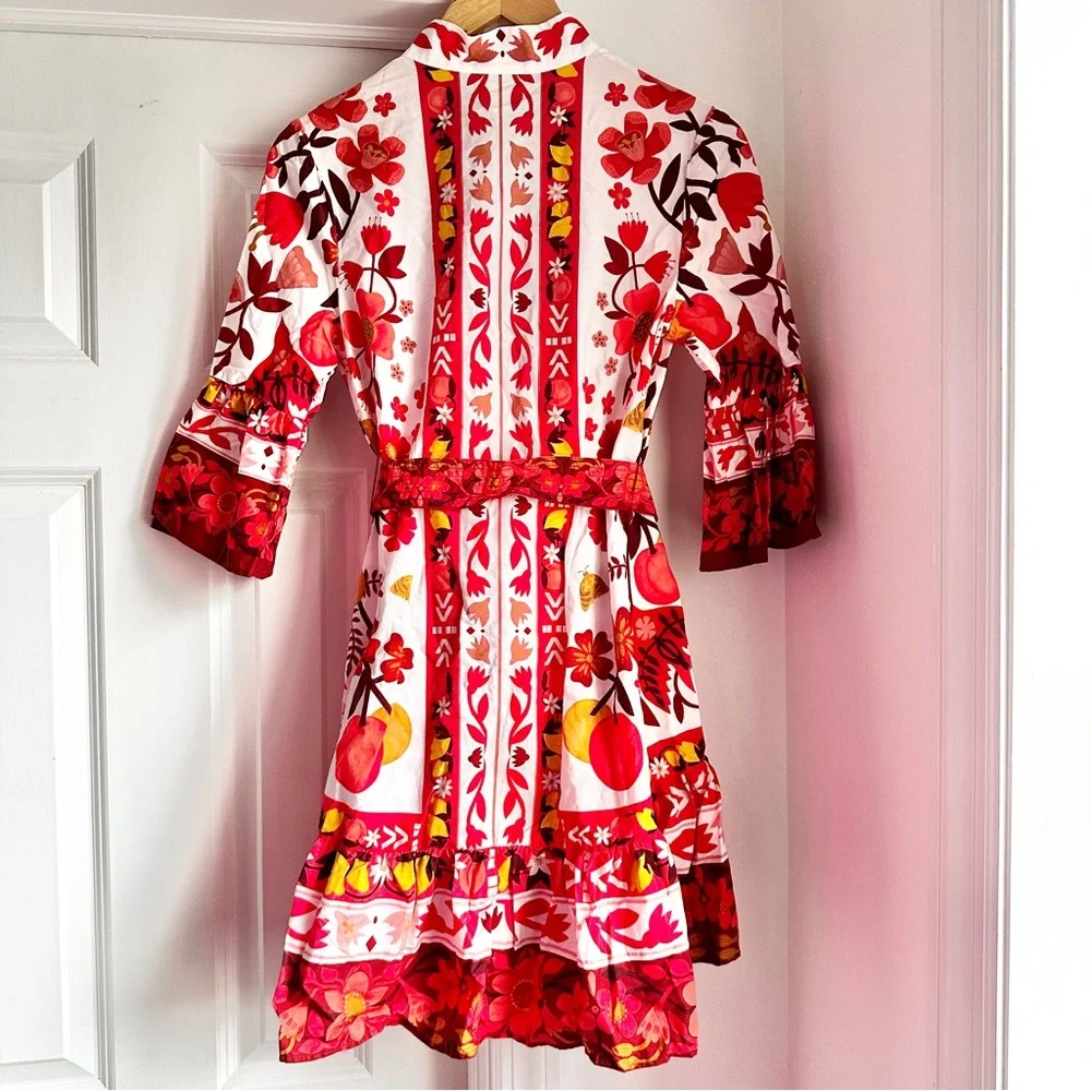 Farm Rio Romantic Orchard Belted Dress - Picture 4 of 7